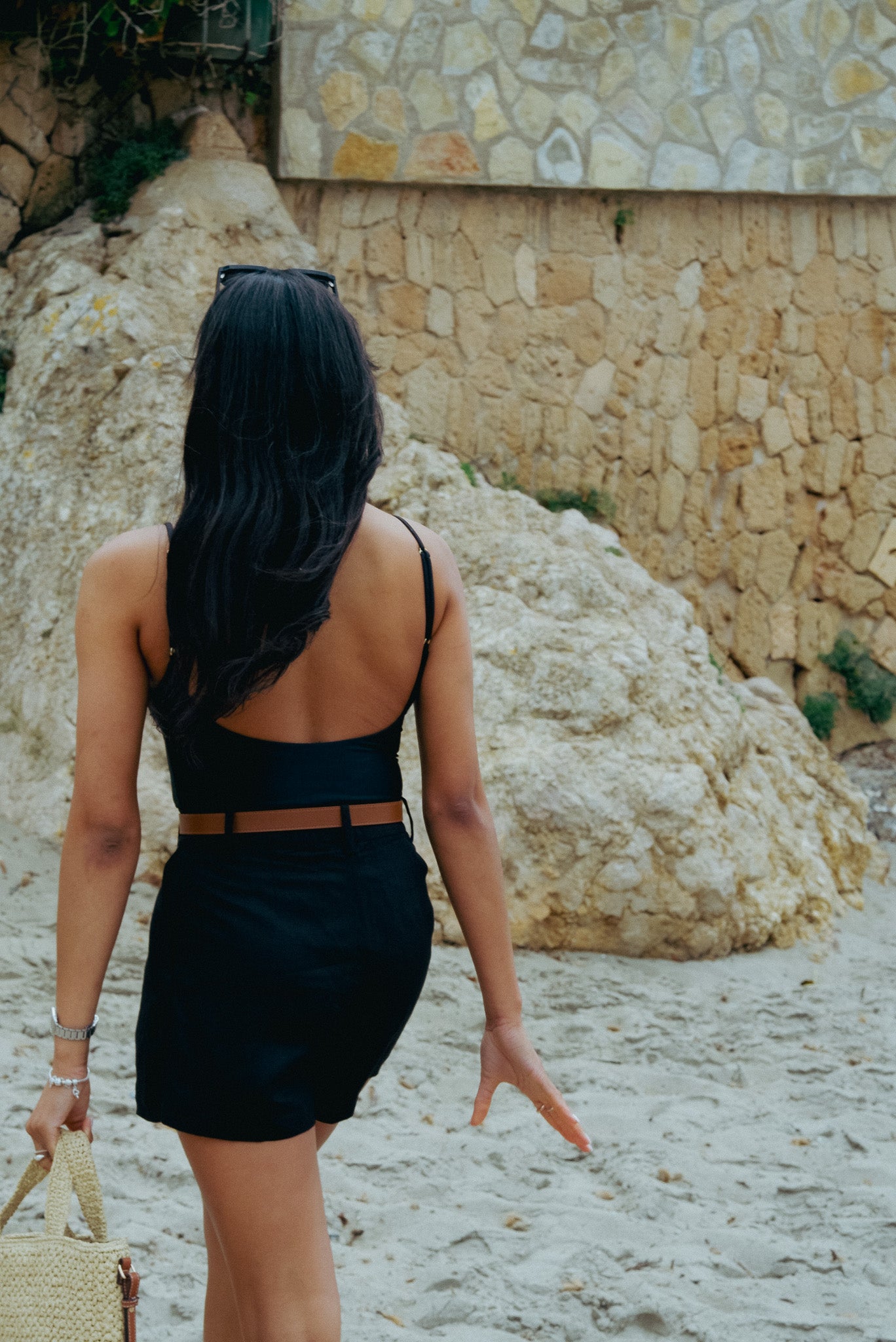 back view of kailua paired with a matching shorts